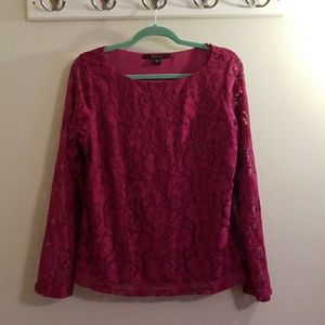 Magenta Lace Blouse - Lovely!